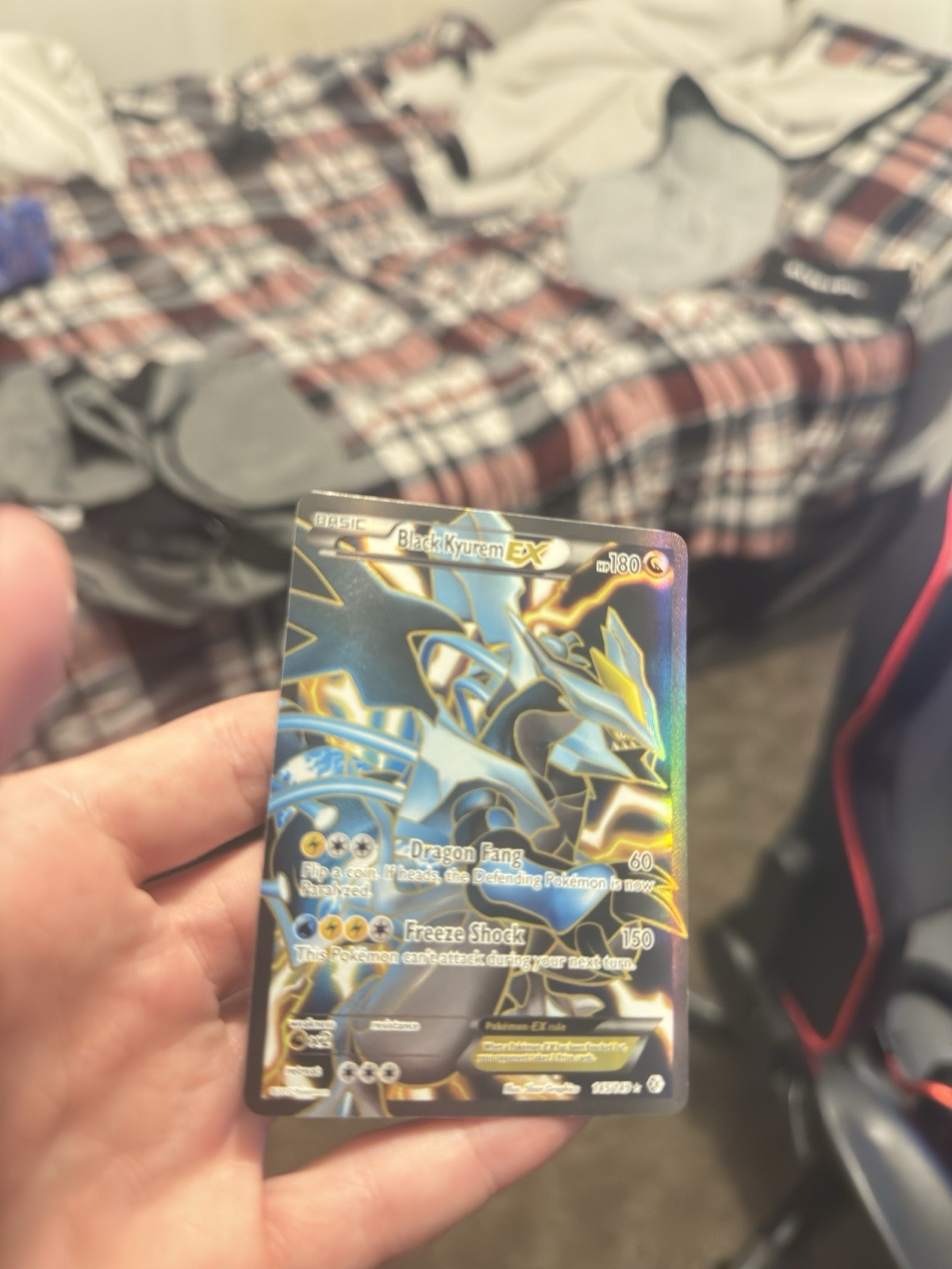 Black Kyurem EX Full Art Holo Rare Card 145/149 Boundaries Crossed NM