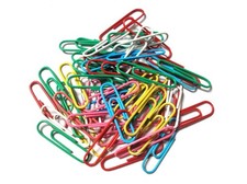 45 pcs 1.25" Assorted Color Plastic Coating Paper Clip