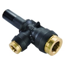 PARKER 371PTCSP-4-4 Male Run Tee,1/4 in. Tube Sz,1.84 in. L 48MA49