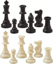 Weighted Chess Set, Tournament Style Pieces, Green Sky, Chess Game (Plastic)