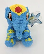 Neopets Blue Starry Elephant Plush Jakks Pacific 2008 KeyQuest 5" with Code
