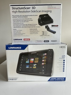 NEW!! Lowrance HDS-12 Carbon & StructureScan 3D Bundle - Complete Kit