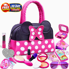 Play Purse for Little Girls, Toddler Purse Pretend Makeup Set Toys for 3 4 5 6 Y
