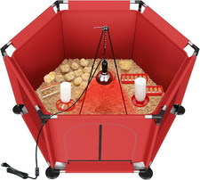 Brooder Box for Chicks, All-In-One Chick Starter Kit, Stainless Steel Frame Baby