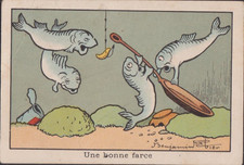 ANCIEN CHROMO PUBLICITE/DESSIN BENJAMIN RABIER- LA BLEDINE JACQUEMAIRE