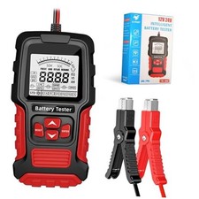 12V/24V Car Battery Tester, Automotive Battery Load Tester, 3Ah-200Ah Red