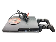 Sony PlayStation 3 PS3 Slim CECH-3001A 160GB Console w/ Cables Tested Working