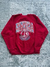Vintage 90s Riviera Yacht Club Graphic Sweatshirt Made in USA- Size Large