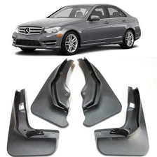 Genuine Mud Flaps Splash Guards For 2011-2014 Mercedes Benz C Class Sport Sedan