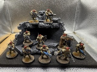 Warhammer 40k Astra Militarum 10x Kaskrin Pro Painted GW Plastic Cadian