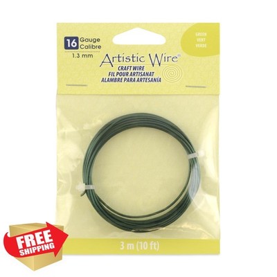 Artistic Wire 16ga Green Copper Craft Wire 10ft