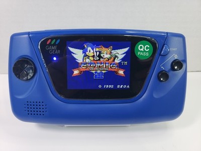Custom Blue Gamegear Ips Screen, Rechargeable Usb-c, Re-capped, Soundboard 