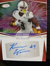Kenneth Womack 2025 Sage Red Autograph Card. Western Michigan University 