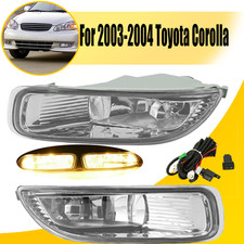 Pair Front Clear Lens Fog Light Wswitchbulbs Kit For 2003 2004 Toyota Corolla Pair Front Clear Lens Fog Light Wswitchbulbs Kit For 2003 2004 Toyota Corolla