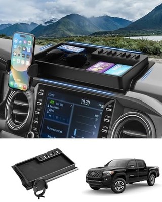Center Console Dashboard Storage Organizer Tray suitable for Toyota Tacoma 2016 