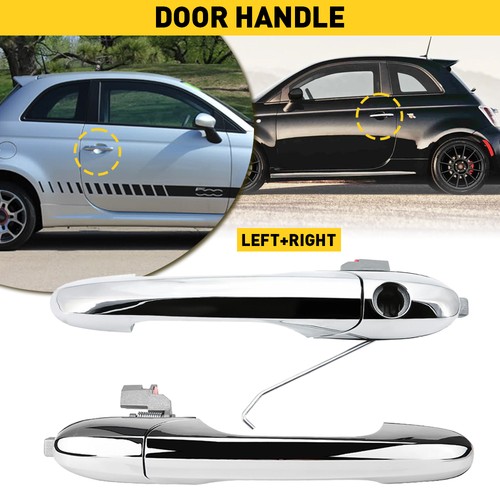 New Exterior Door Handle Front Driver and Passenger Side Hand for Fiat 500 Pair - Picture 9 of 12