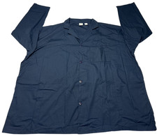 Lab Coat Unisex 7XL Navy 3 Pockets Plastic Buttons Long Sleeves Medical NWOT