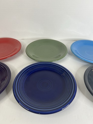 Set Of 6 Fiestaware Homer Laughlin Saucer Plates 6" Mixed Colors - Picture 3 of 4