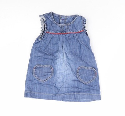 Mädchenkleid UK Größe 6-9 Monate Marks and Spencer A-Linie
