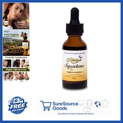 Grade Squalane Oil 1 Oz Lightweight Non-Comedogenic Moisturizer