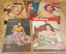 AVA GARDNER Vintage 1948-53 TURKISH Magazine Lot RARE 5 Magazines