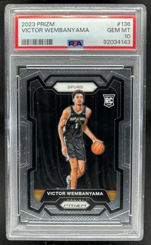 2023-24 Panini Prizm Victor Wembanyama RC Rookie #136 Spurs PSA 10 GEM MINT
