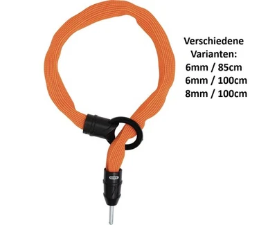 ABUS Einsteckkette f.Rahmenschloss Axa Trelock IvyTex 6/8mm 85/100cm KTM orange