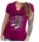 Nashville - Kick the Dust Up Women's T-Shirt - Made in USA - Cotton/Elastane