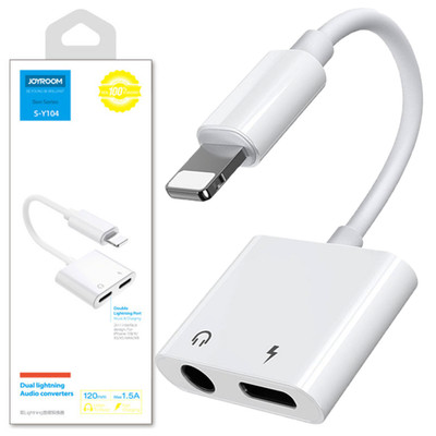JOYROOM ADAPTER MINI JACK 35MM AUF LIGHTNING AUF LIGHTNING ADAPTER WEISS