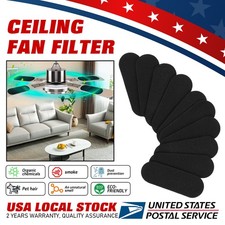 20PCS Ceiling Fan Filters Activated Carbon Air Purifier Pads Pet Hair Dust Odors
