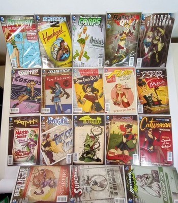 DC Comics Bombshells Variant Covers Lot 18 - New 52, Harley Wonder Woman Batgirl