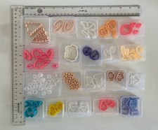 CC9b lot of 20 clay cutter Sets Christmas Flo...
