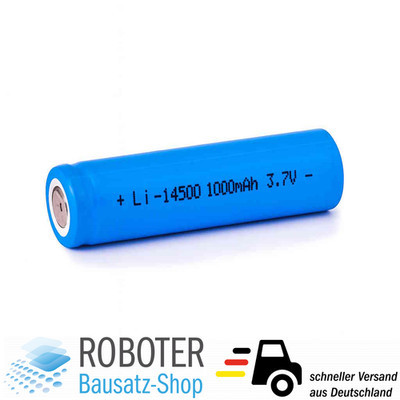 14500A2 Lithium-Ionen-Akku 1000mAh 3,6V 3,7V Flat Top (ohne Schutzschaltung)