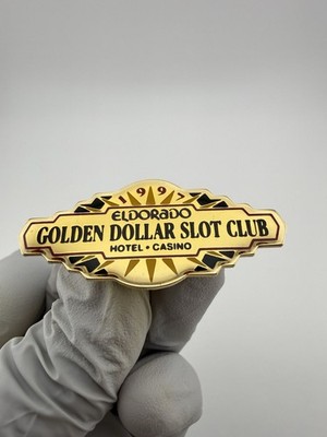 VTG 1997 Eldorado Hotel & Casino's Golden Dollar Slot Club Enamel Pin