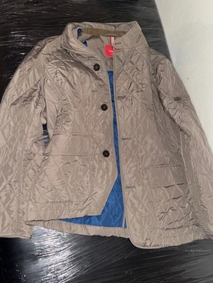 Steinbock Damen Steppjacke beige Kaschmir Kragen Taschen Knopfverschluss Gr. L