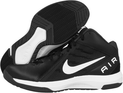 Nike Air Overlay IX Mid Top Lace-Up Sneakers Black White Men's Activewear