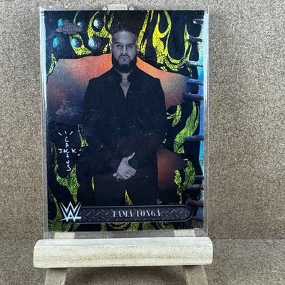 Tama Tonga Black & Yellow Flames 2025 Topps WWE Chrome x Cactus Jack