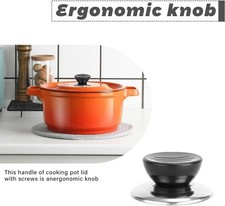 Pomello Coperchio E Base Di Sicurezza Per Pentole Prestige - Ricambio Con Vite, Singolo, Nero