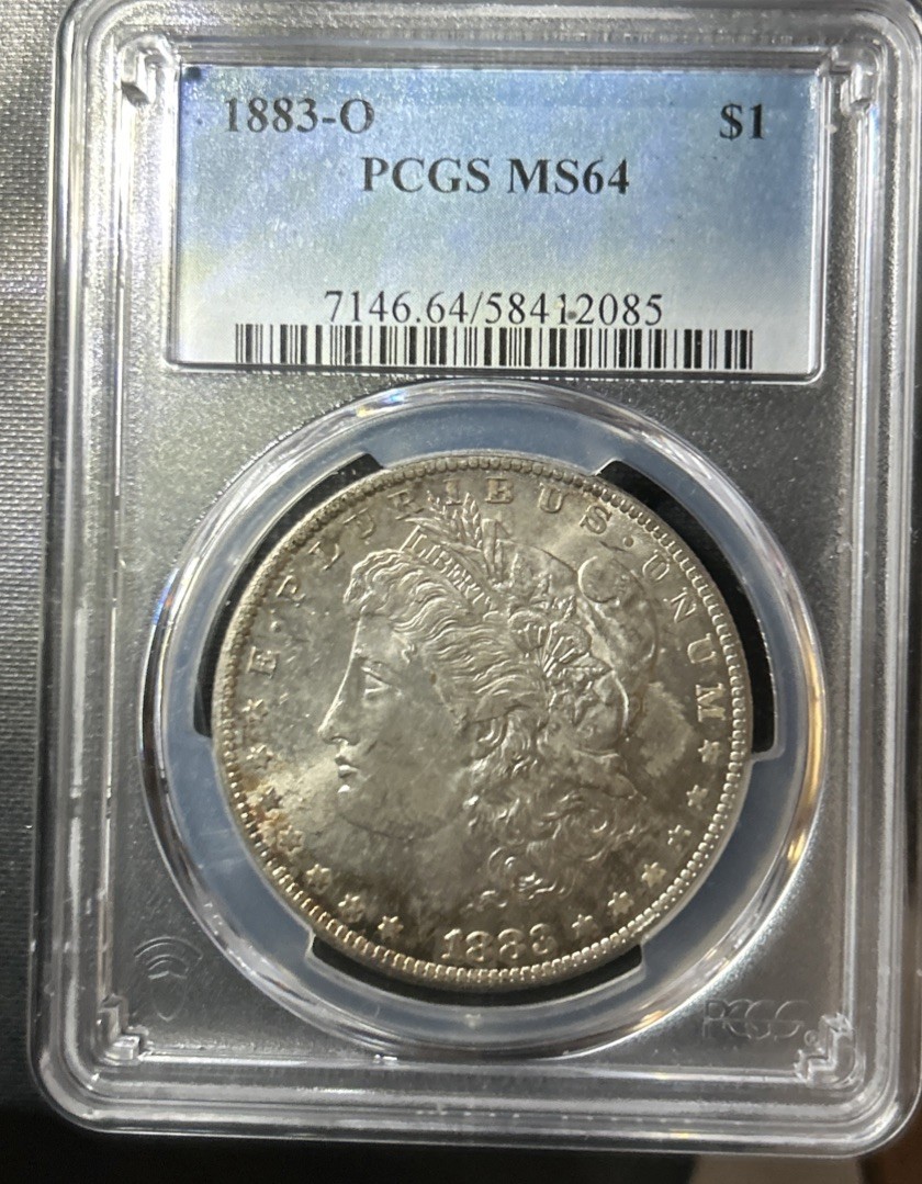 1883-O Morgan Silver Dollar MS64 PCGS Peripheral Tone 