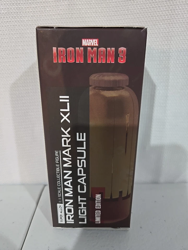 Play Imaginative Super Alloy Marvel Iron Man 3 Mark XLII Light Capsule 1:1 New - Image 2 of 4