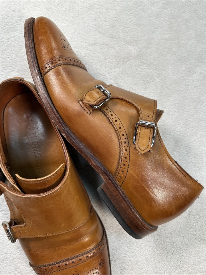 Allen Edmonds St Johns Double Monk Strap Dress Shoes US 8.5 D Brown ...
