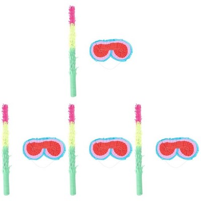  4 Sätze mehrfarbiger Pinata Stick Kinder Pinata Eyeglass Pinata Knock Game