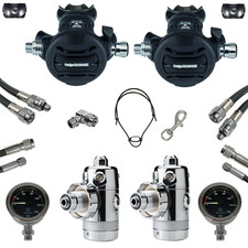 SF-1: Set Sidemount Apeks XTX 50 - doppio girevole - gonfiatore in gomma - 0-360 bar