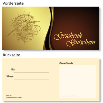 20 x DIN lang Geschenk Gutscheine neutral in exclusiver Premium Ausführung