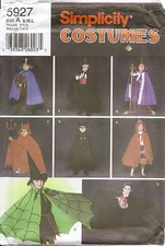 Simplicity Sewing Pattern 5927 Children's Cape,Robe &Headpiece Costume Halloween