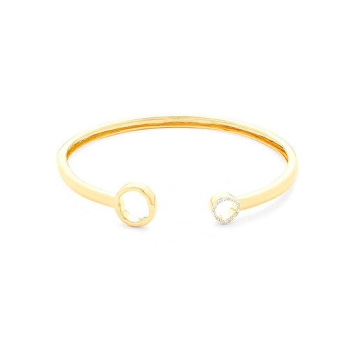 14K Gold Diamant Handarbeit Manschette Armreif Armband feiner Schmuck - Neu eingetroffen - Bild 1 von 4