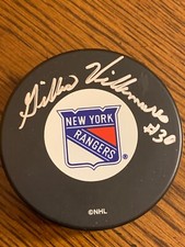 GILLES VILLEMURE NY NEW YORK RANGERS SIGNED OFFICIAL NHL HOCKEY PUCK