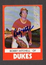 Bobby Mitchell 1980 TCMA Albuquerque Dukes authentic autographed card 