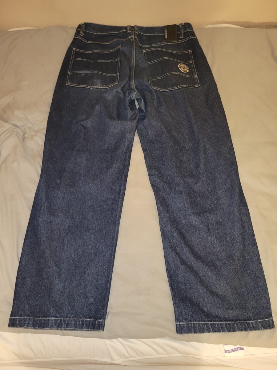 Ruff Ryders Dirty Denim Jeans Men's 40x33 Blue Vintage Y2K Baggy