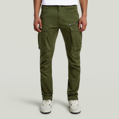 G-Star ROVIC ZIP 3D STRAIGHT TAPERED PANT Dk Green Premium Twill Cargos W38 L36